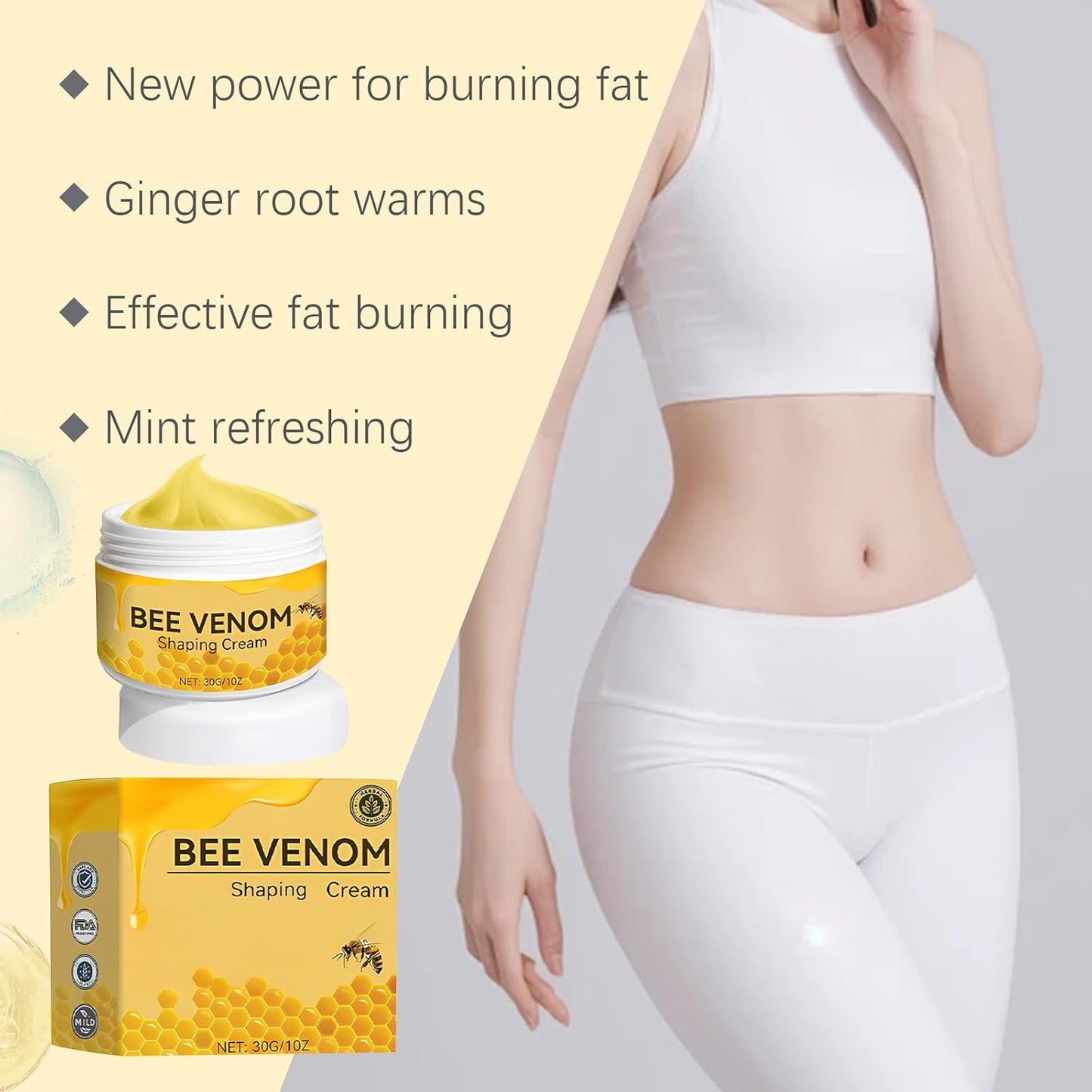 VenomVibe™ Slimming Gel – Bee Venom Fat-Burning Body Contour