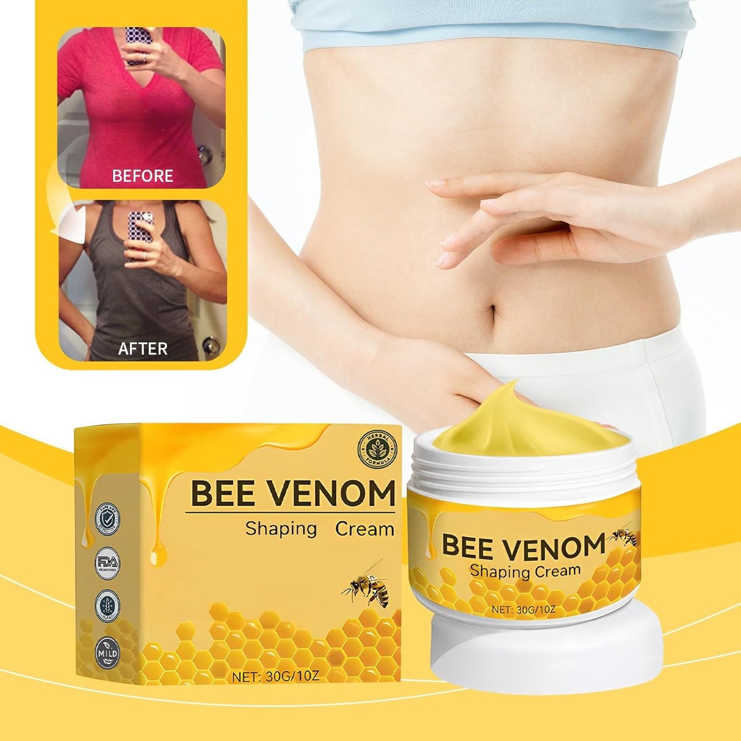 VenomVibe™ Slimming Gel – Bee Venom Fat-Burning Body Contour